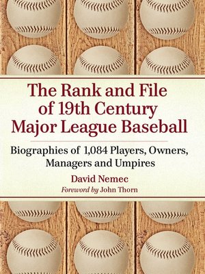 cover image of The Rank and File of 19th Century Major League Baseball